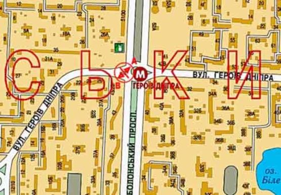 Схема рекламної площини за адресою Оболонский пр. - Героев Днепра ул. (2)