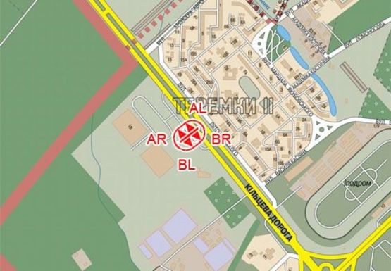 Схема рекламної площини за адресою Кольцевая Дорога, 100м к ТЦ МЕТРО