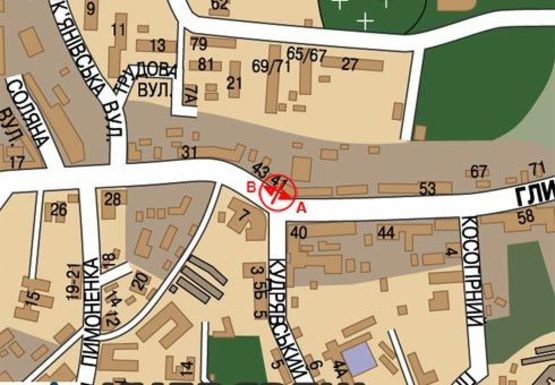 Схема рекламной плоскости по адресу Глубочицкая ул., 41 Схема рекламной плоскости по адресу Глубочицкая ул., 41