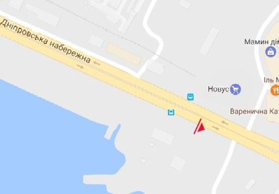 Схема рекламной плоскости по адресу Днепровская набережная, 500м от Анны Ахматовой ул.