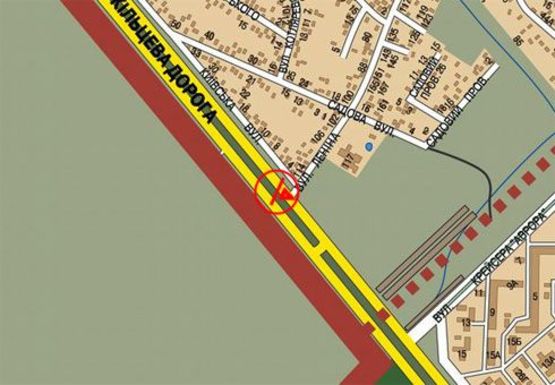 Схема рекламной плоскости по адресу Кольцевая Дорога - Ленина ул.