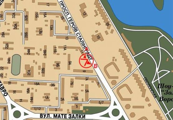 Схема рекламної площини за адресою Героев Сталинграда пр., 11