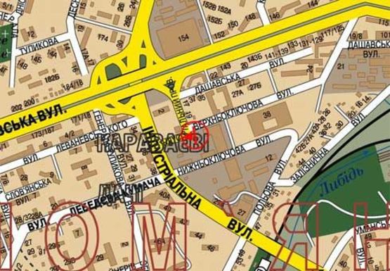 Схема рекламної площини за адресою Вадима Гетьмана пер. - Верхнеключевая ул.