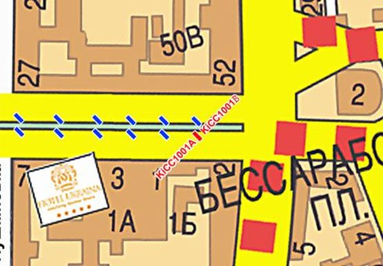 Схема рекламної площини за адресою Шевченко б-р