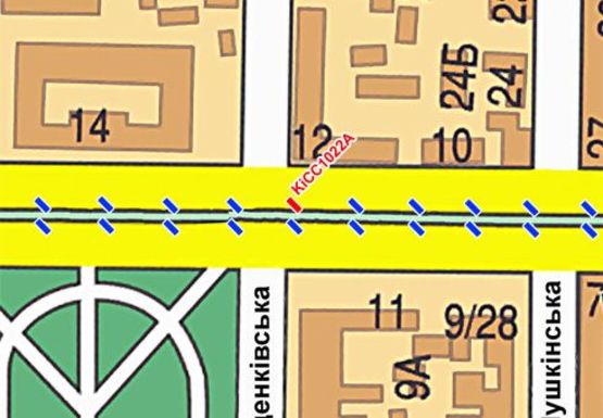 Схема рекламної площини за адресою Шевченко б-р