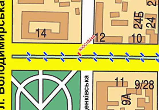 Схема рекламної площини за адресою Шевченко б-р