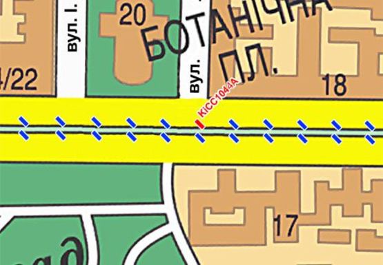 Схема рекламної площини за адресою Шевченко б-р