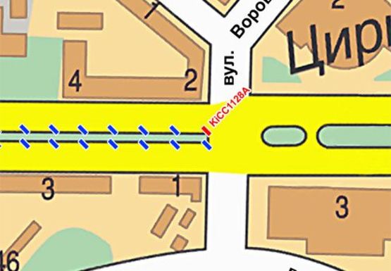 Схема рекламної площини за адресою Победы пр.