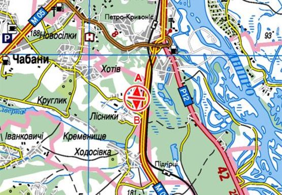 Схема рекламної площини за адресою Трасcа Н-01, Новая Обуховская, 19850