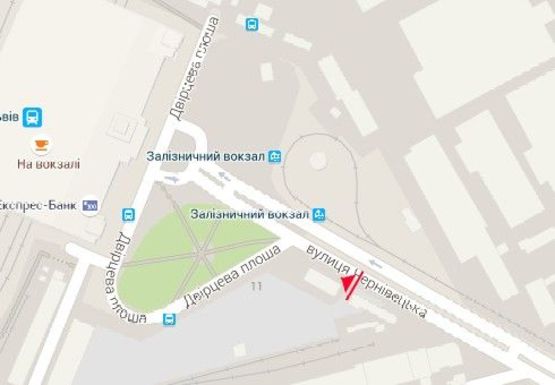 Схема рекламної площини за адресою Черновицкая ул., 11
