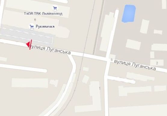 Схема рекламної площини за адресою Луганская ул., между пр-том Красной Калины и ул. Зелёной Схема рекламної площини за адресою Луганская ул., между пр-том Красной Калины и ул. Зелёной