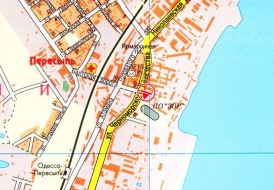 Схема рекламной плоскости по адресу Черноморского Казачества ул., 90