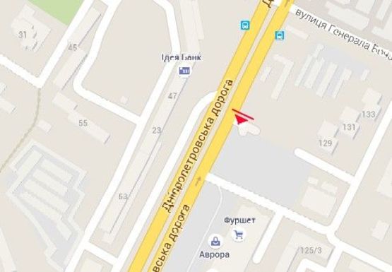 Схема рекламной плоскости по адресу Семена Палия ул., 129-В Схема рекламной плоскости по адресу Семена Палия ул., 129-В