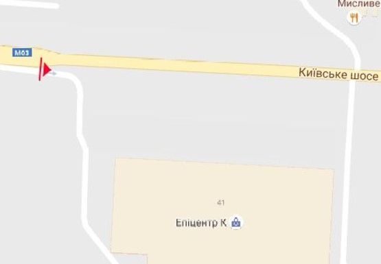 Схема рекламной плоскости по адресу Киевское шоссе