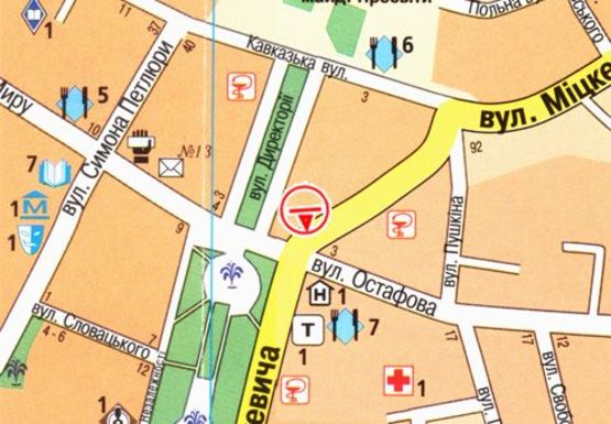 Схема рекламной плоскости по адресу Мира пр. - Мицкевича ул.