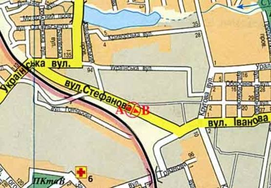 Схема рекламной плоскости по адресу Стефанова ул., 42