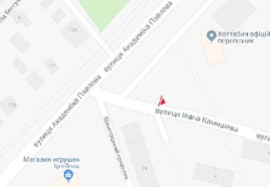 Схема рекламной плоскости по адресу Ивана Камышева ул. - Академика Павлова ул.