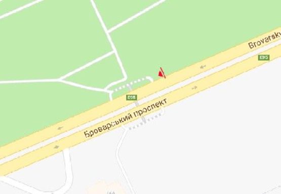 Схема рекламної площини за адресою Броварской пр. (напротив дома №9 по ул. Киото)