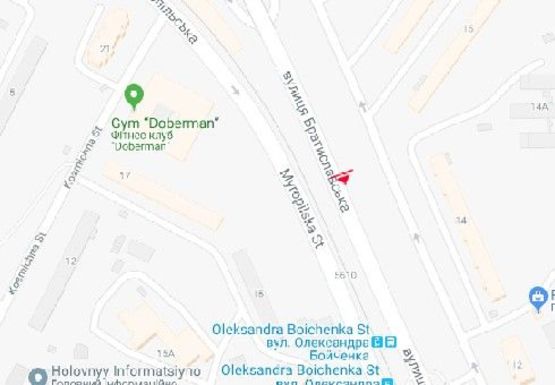 Схема рекламной плоскости по адресу Братиславская ул., 16 (напротив)