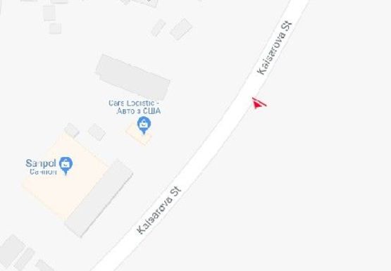 Схема рекламної площини за адресою Кайсарова ул., 11а (напротив)