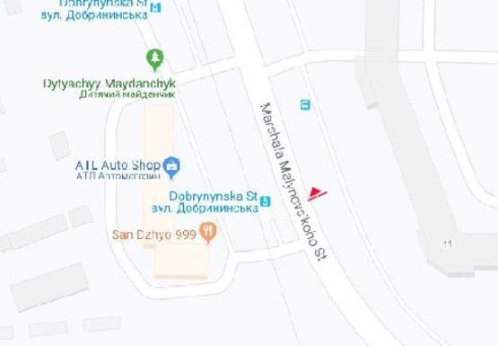 Схема рекламной плоскости по адресу Маршала Малиновского ул., 11