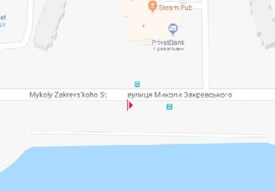 Схема рекламной плоскости по адресу Закревского Николая ул., 9 (напротив)