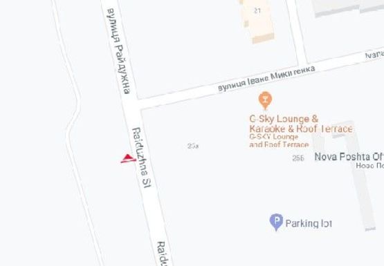 Схема рекламної площини за адресою Радужная ул., 25а