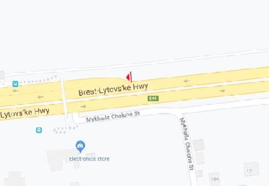 Схема рекламной плоскости по адресу Брест-Литовское шоссе