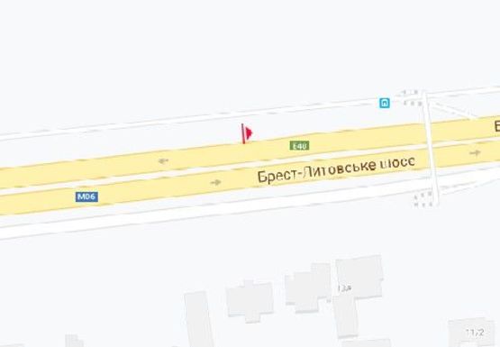 Схема рекламной плоскости по адресу Брест-Литовское шоссе