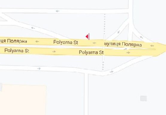 Схема рекламної площини за адресою Полярная ул., 20