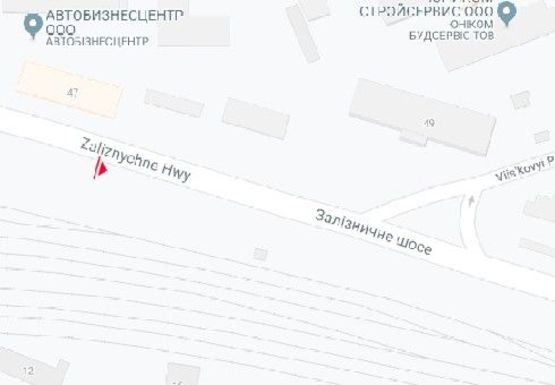 Схема рекламной плоскости по адресу Железнодорожное шоссе, 47 (напротив)