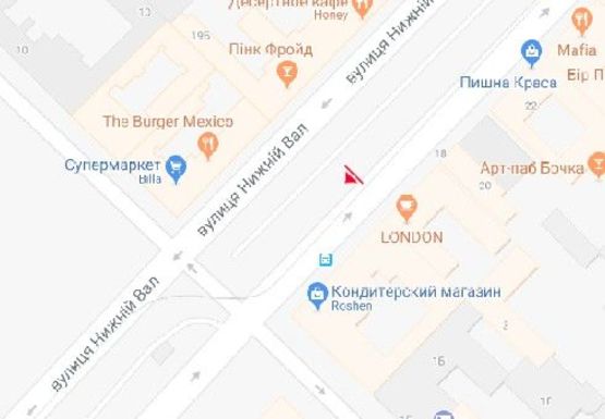 Схема рекламной плоскости по адресу Верхний Вал ул., 18