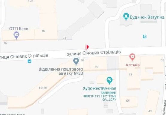 Схема рекламної площини за адресою Сечевых Стрельцов ул., 48 (Артема ул.)