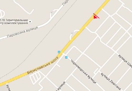 Схема рекламної площини за адресою Бериславское шоссе, 6