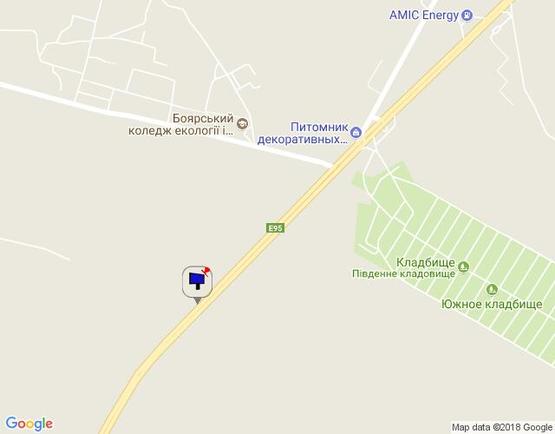 Схема рекламной плоскости по адресу c. Віта-Поштова, траса М-05 Київ-Одеса, км 22+720 право