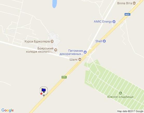 Схема рекламної площини за адресою c. Віта-Поштова, траса М-05 Київ-Одеса, км 22+720 право