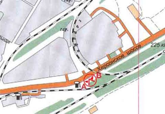 Схема рекламной плоскости по адресу Херсонское шоссе - въезд, 2