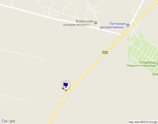 Схема рекламной плоскости по адресу c. Віта-Поштова, траса М-05 Київ-Одеса, км 23+020 право