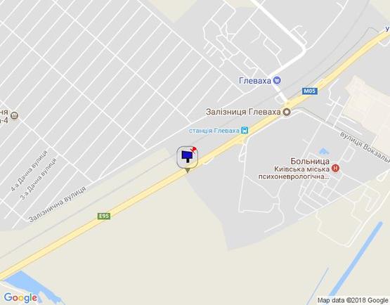 Схема рекламної площини за адресою смт. Глеваха, траса М-05 Київ-Одеса, км 29+280 ліво Схема рекламної площини за адресою смт. Глеваха, траса М-05 Київ-Одеса, км 29+280 ліво