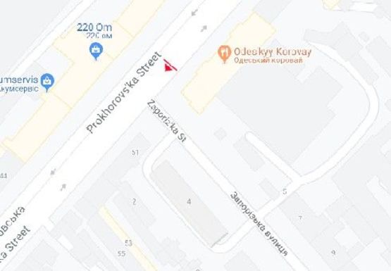 Схема рекламної площини за адресою Прохоровская ул., 47