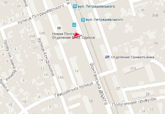 Схема рекламной плоскости по адресу Фонтанская дорога, 14-А