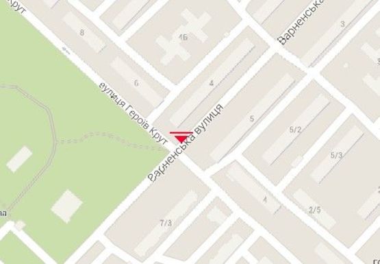Схема рекламной плоскости по адресу Варненская ул., 4 - Героев Крут ул.