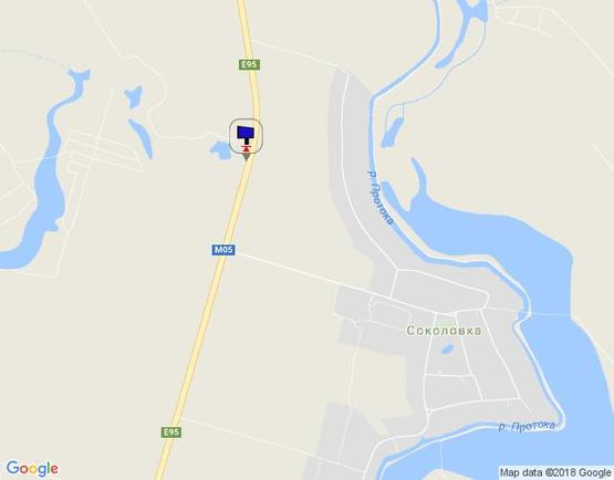 Схема рекламної площини за адресою с. Соколівка, траса М-05 Київ-Одеса, км 70+540 право