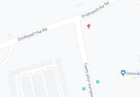 Схема рекламной плоскости по адресу Овидиопольская дорога - Центральний Аэропорт ул.