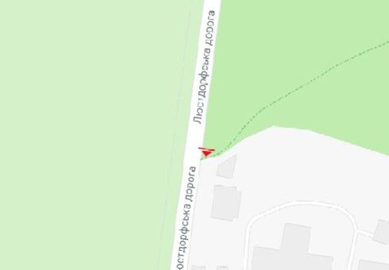 Схема рекламної площини за адресою Люстдорфская дорога, 10 напротив