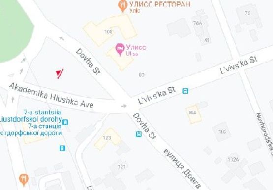 Схема рекламної площини за адресою Люстдорфская дорога, 160 Схема рекламної площини за адресою Люстдорфская дорога, 160