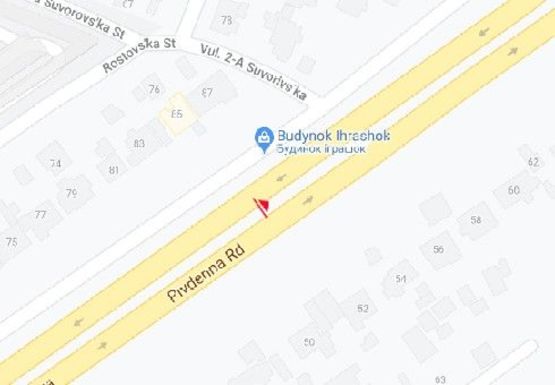 Схема рекламной плоскости по адресу Южная дорога, 55