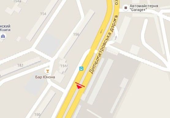 Схема рекламної площини за адресою Семена Палия ул., 134