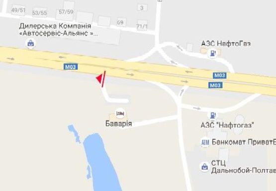 Схема рекламной плоскости по адресу Харьковское шоссе