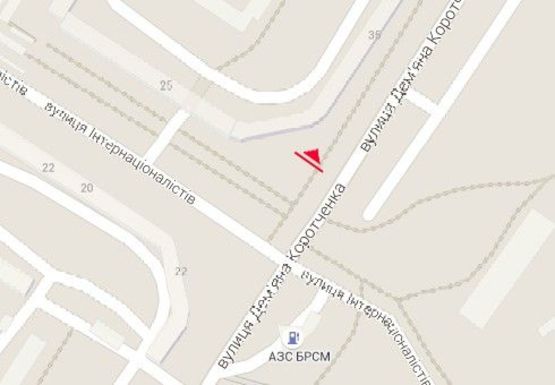 Схема рекламной плоскости по адресу Д. Коротченко ул., 35